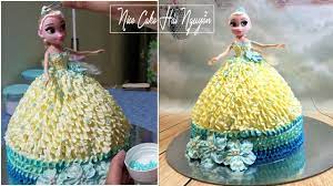 Bánh Sinh Nhật Búp Bê Elsa - How to make Elsa cake - YouTube