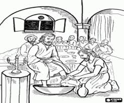 This lesson is great for every children's ministry, kids church, and sunday school! Jesus Washes The Disciples Feet Coloring Page Printable Game