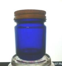 Vintage Vicks Vaporub Cobalt Blue Glass