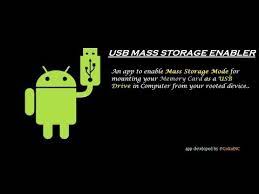 enable usb m storage mode in any