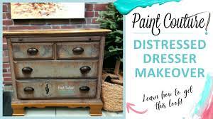 rustic distressed dresser makeover