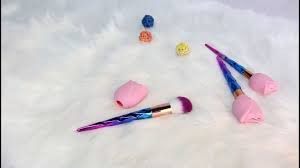 makeup brush holder cover rose shape