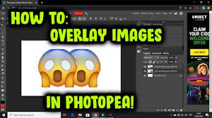 how to overlap images in photopea ep