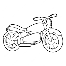 Coloriage moto facile (Dessin Moto à imprimer)