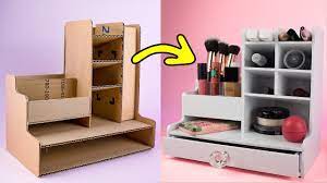 how to make makeup organizer with