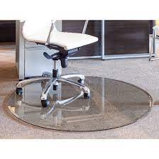 Glass Chair Mat Round Nj Office
