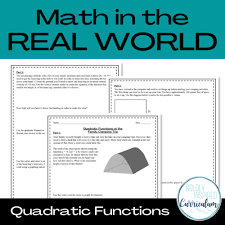 Solving Quadratic Equations Word