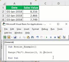 Vba Resize How To Use Resize Property In Excel Vba With