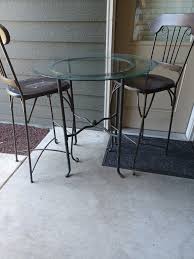 Wrought Iron Beveled Glass Top Patio