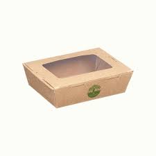 Brown and black two color each with 3 size, simple assembly snap lock bottom and rope handle, clear pvc boxes. Craftwaretm Kraft Window Meal Boxes With Green Tree Graphic Bonson Nz
