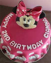 1 Layer Minnie Mouse Cake gambar png