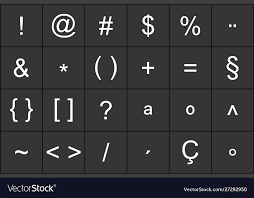 keyboard symbol set royalty free vector