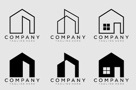 house logo design real estate vector icon