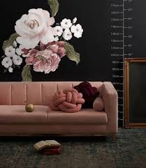 Pink Rose Red Peony Fl Bouqet Wall