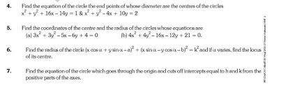 Equation Of The Circle The End Points