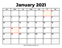 All us holiday calendar templates are. January 2021 Calendars Printable Calendar 2021