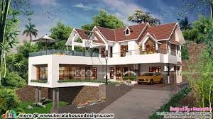 Multi Level Hillside House Plan