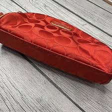 coach red makeup bag limited edition