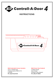 b d controll a door 4 instructions