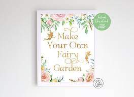 Make A Fairy Garden Sign Printable Make