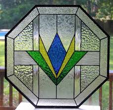 octagon stained glass window geometric