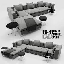 b b italia michel sofa 3d model for