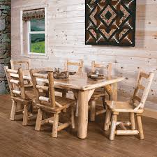 White Cedar Log Dining Table