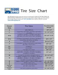 Sample Tire Size Chart Free Download