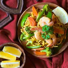 filipino pancit canton noodles with