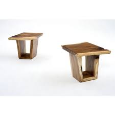 Natural Wood Furniture Live Edge End Tables