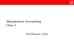 Management Accounting Class 1