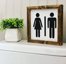 Restroom Sign Bathroom Wall Decor