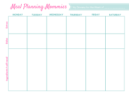 free updated printable meal planning