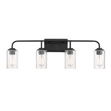 Designers Fountain Logan 4 Light Black Modern Contemporary Vanity Light Bar In The Vanity Lights Department At Lowes Com