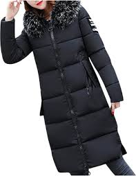 Timemean Winter Coats Women Long Puffer