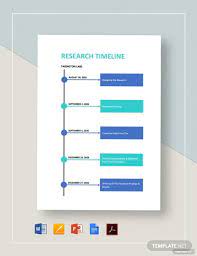 research timeline template 11 word