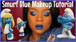 smurf inspired blue makeup tutorial