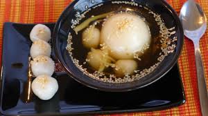glutinous rice in ginger syrup