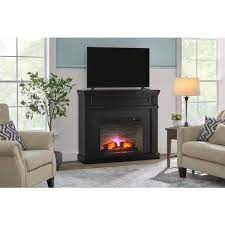 Grantley 50 In W Freestanding Electric Fireplace Mantel In Black