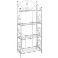 White Plant Stand 4 Tier Bakers Rack