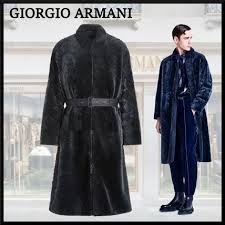 Giorgio Armani Street Style Plain Coats