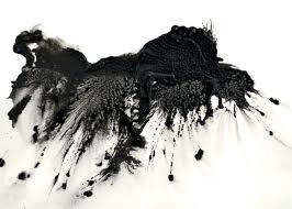 landscape painting abstract art black