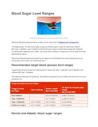 Blood Sugar Level Ranges In Diabetes Treatment By Dietkundali