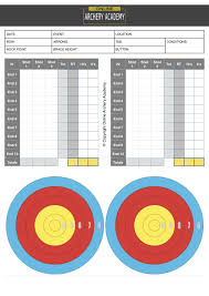 Archery Score Sheets Resources Online Archery Academy