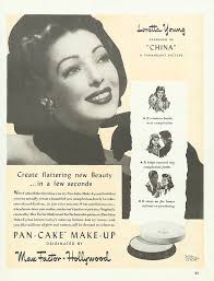 loretta young for max factor pan cake