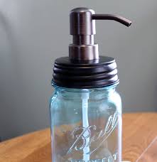 Blue Mason Jar Soap Dispenser Pint Jar