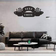 Custom Coffee Cup Metal Wall Art Home