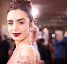 lily collins golden globes makeup so