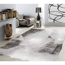 abstract bamboo silk and wool area rug