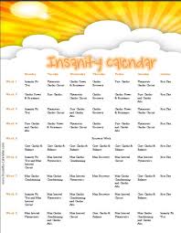 11 insanity 60 day workout calendar